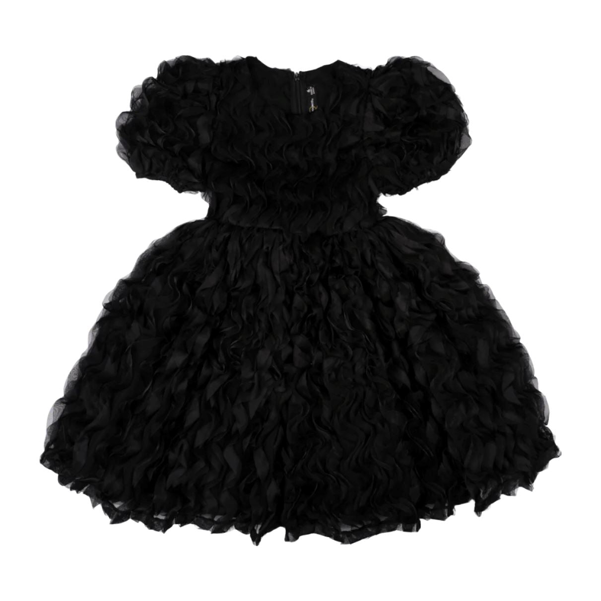 Rock Your Baby - Black Ruffle Tulle Party Dress Tutu Dress Rock Your Baby 