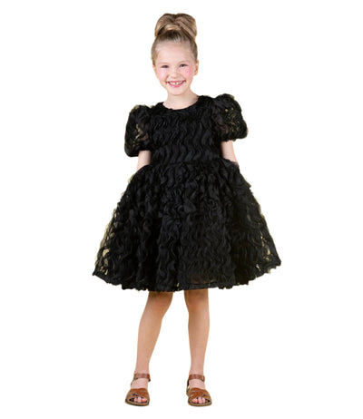 Rock Your Baby - Black Ruffle Tulle Party Dress Tutu Dress Rock Your Baby 