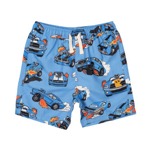 Rock Your Baby - Blue Cars Boardshorts