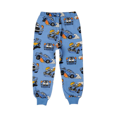 Rock Your Baby - Blue Cars Track Pants Trackpants Rock Your Baby 