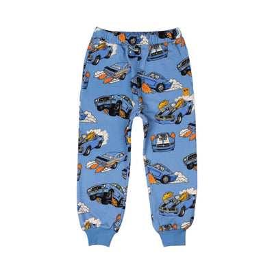 Rock Your Baby - Blue Cars Track Pants Trackpants Rock Your Baby 