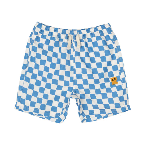 Rock Your Baby - Blue Checker Boardshorts