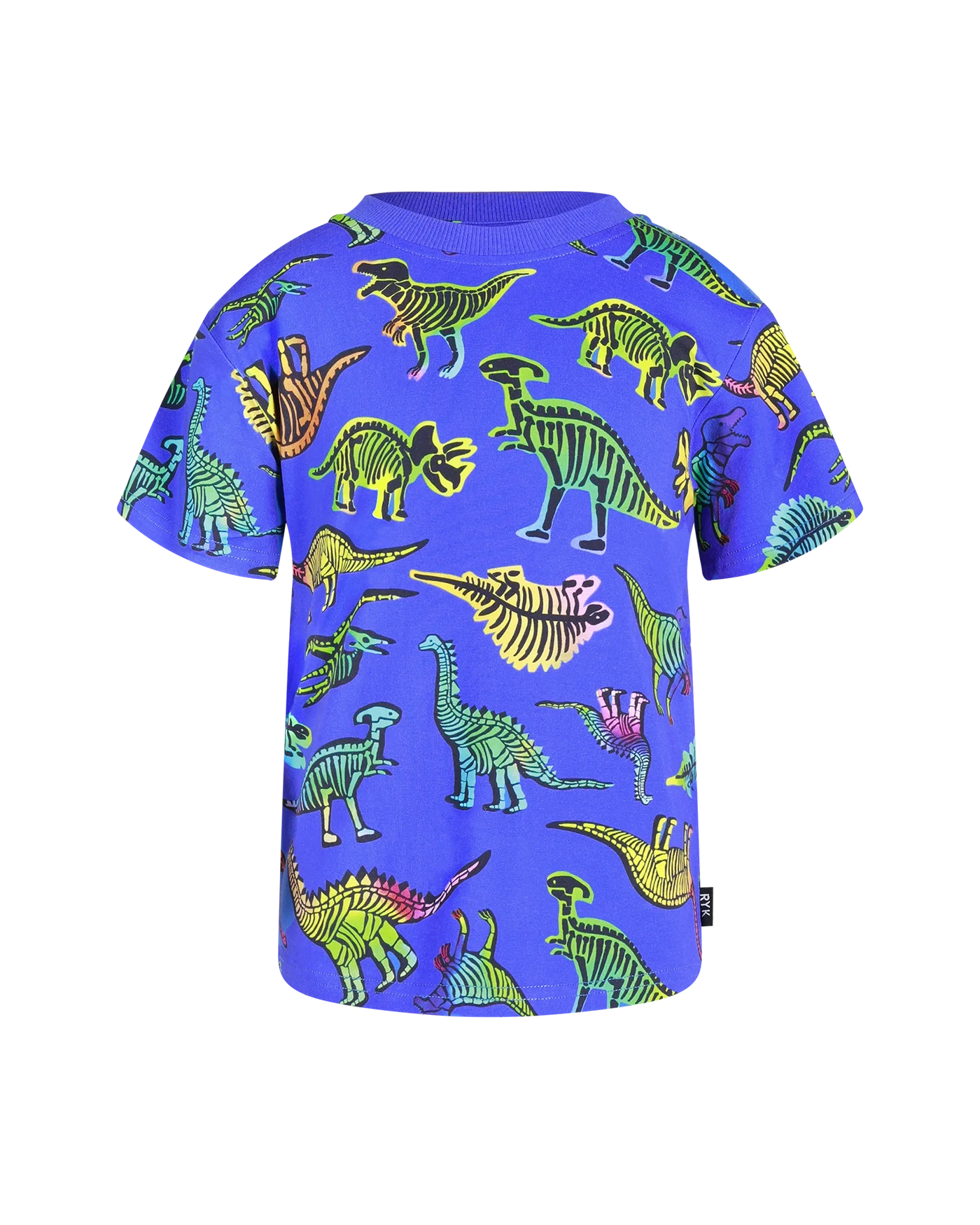 Rock Your Baby - Blue Dino Pop Short Sleeve T-Shirt Short Sleeve T-Shirt Rock Your Baby 