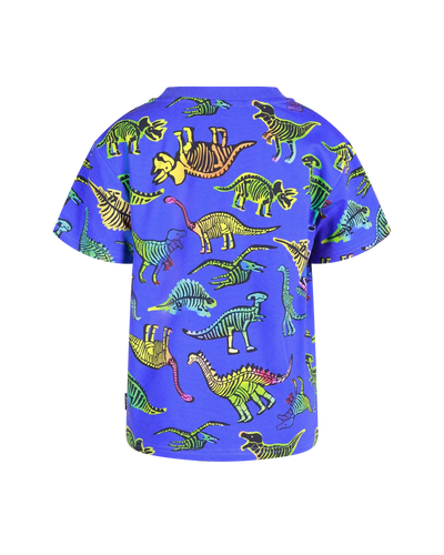 Rock Your Baby - Blue Dino Pop Short Sleeve T-Shirt Short Sleeve T-Shirt Rock Your Baby 