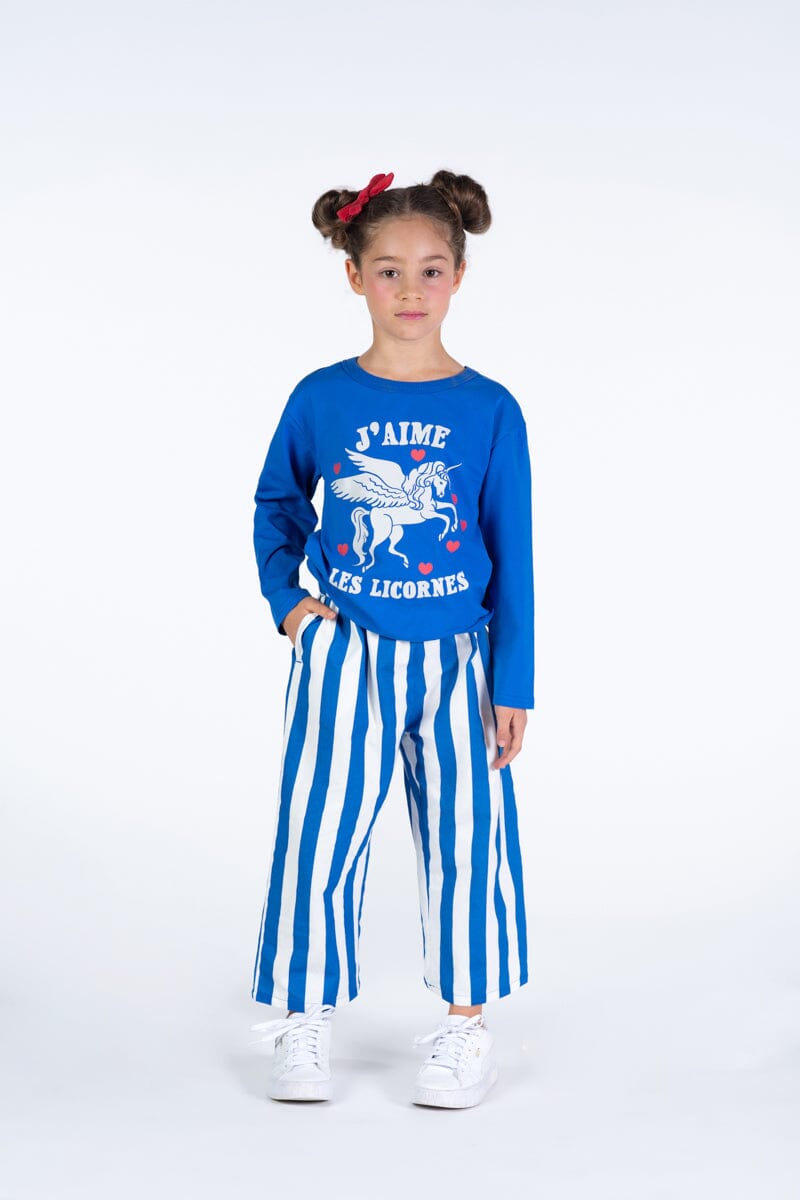 Rock Your Baby Blue Stripe Wide Leg Pant Pants Rock Your Baby 