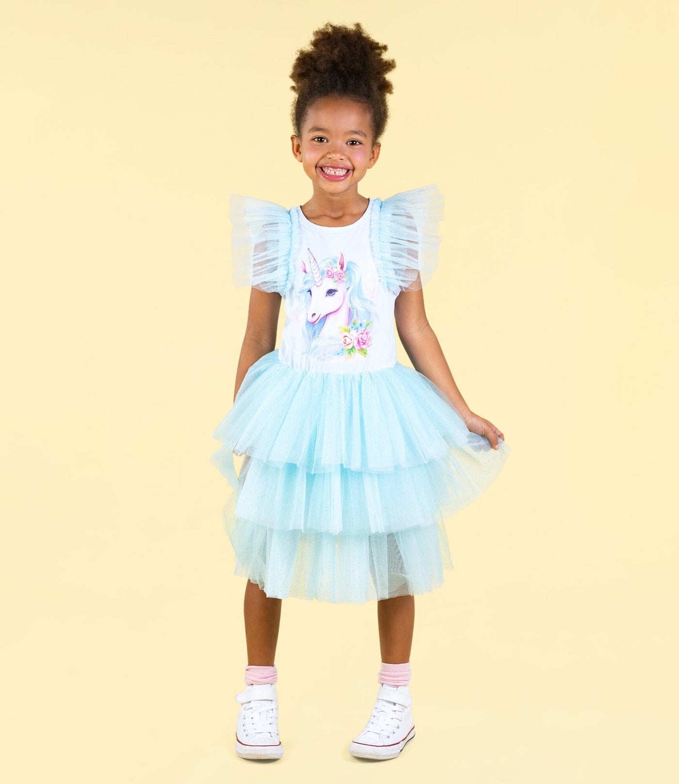 Rock Your Baby - Blue Unicorn Party Dress Tutu Dress Rock Your Baby 