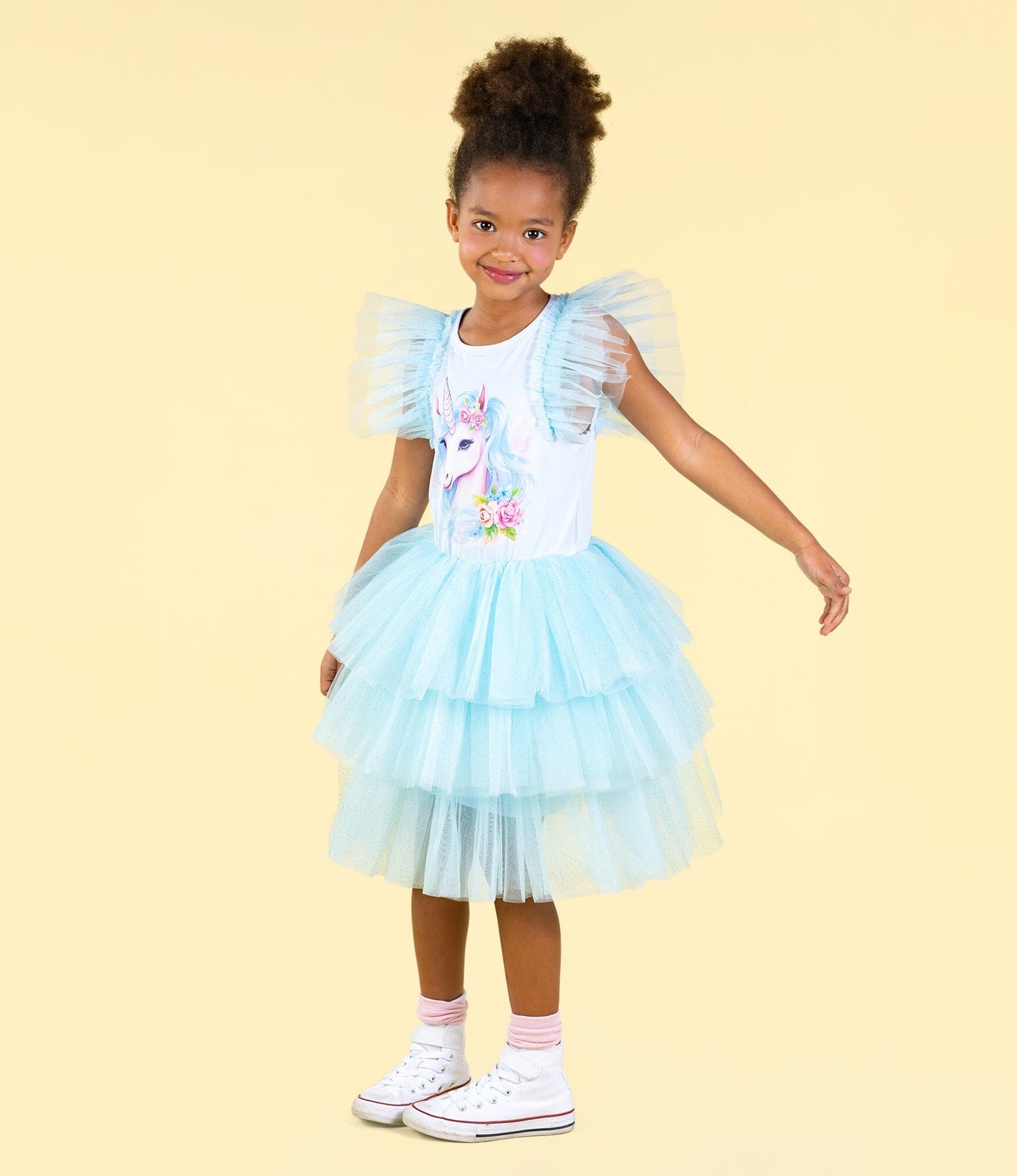 Rock Your Baby - Blue Unicorn Party Dress Tutu Dress Rock Your Baby 