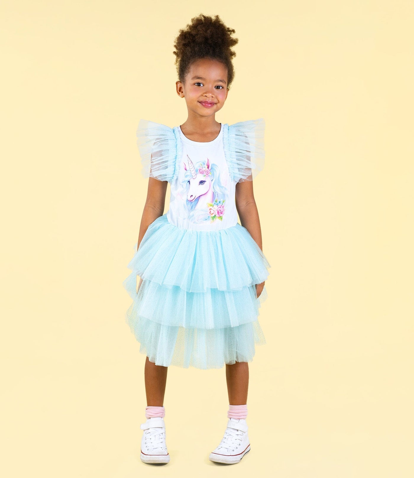 Rock Your Baby - Blue Unicorn Party Dress Tutu Dress Rock Your Baby 