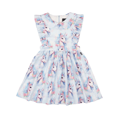 Rock Your Baby - Blue Unicorn Peter Pan Dress