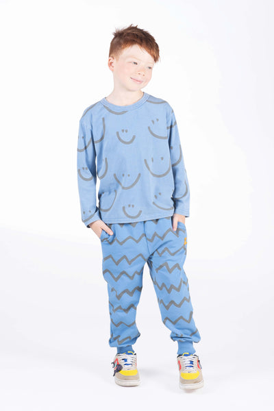 Rock Your Baby Blue Zig Zag Track Pants Trackpants Rock Your Baby 
