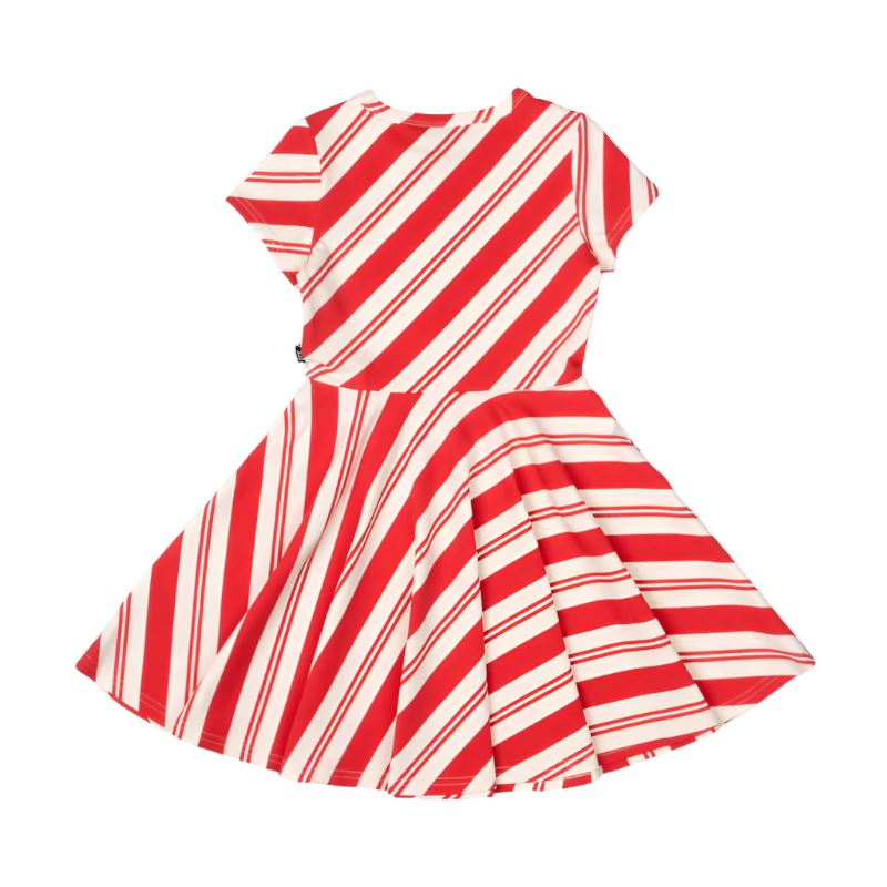 Rock Your Baby - Candy Cane Stripe Waisted Dress Short Sleeve Dress Rock Your Baby 