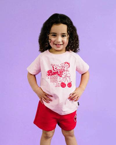 Rock Your Baby - Cherry Bomb! Kylie Raglan T-Shirt Short Sleeve T-Shirt Rock Your Baby 