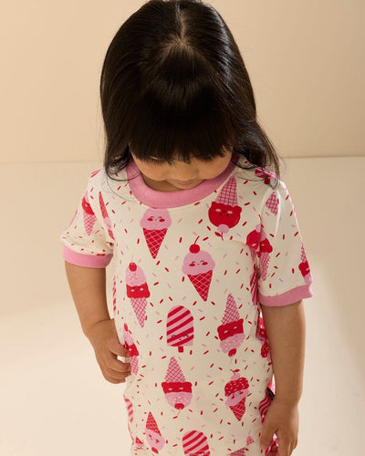 Rock Your Baby - Cherry Ice Cream Frida PJ Set Short Sleeve Pyjamas Rock Your Baby 