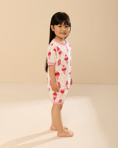 Rock Your Baby - Cherry Ice Cream Frida PJ Set Short Sleeve Pyjamas Rock Your Baby 