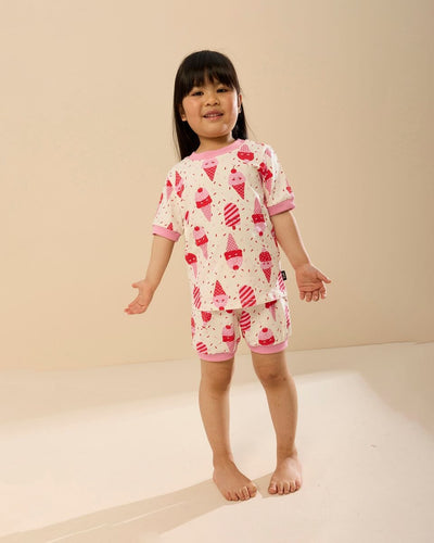 Rock Your Baby - Cherry Ice Cream Frida PJ Set Short Sleeve Pyjamas Rock Your Baby 