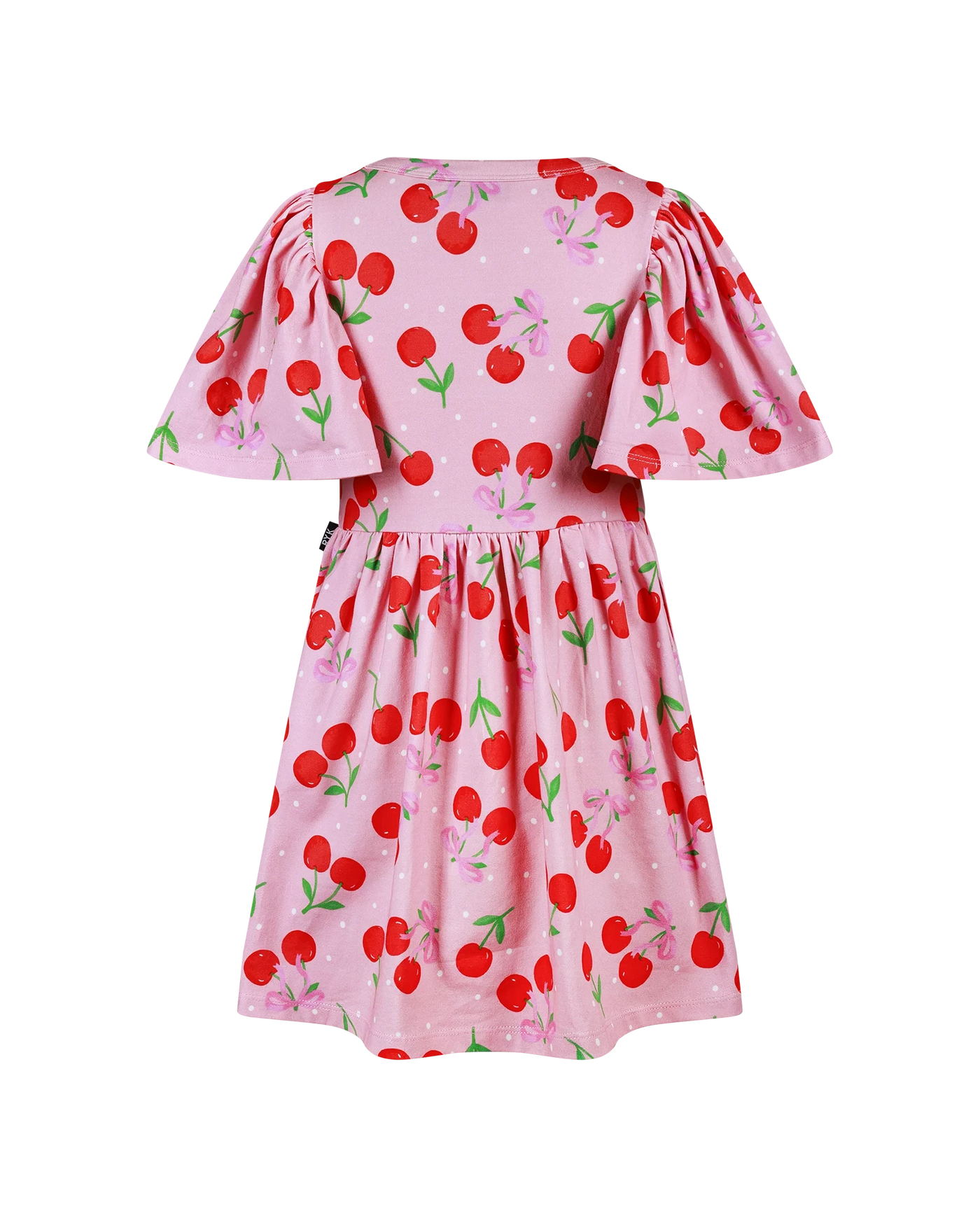 Rock Your Baby - Cherry Polka Short Sleeve Holiday Dress Short Sleeve Dress Rock Your Baby 