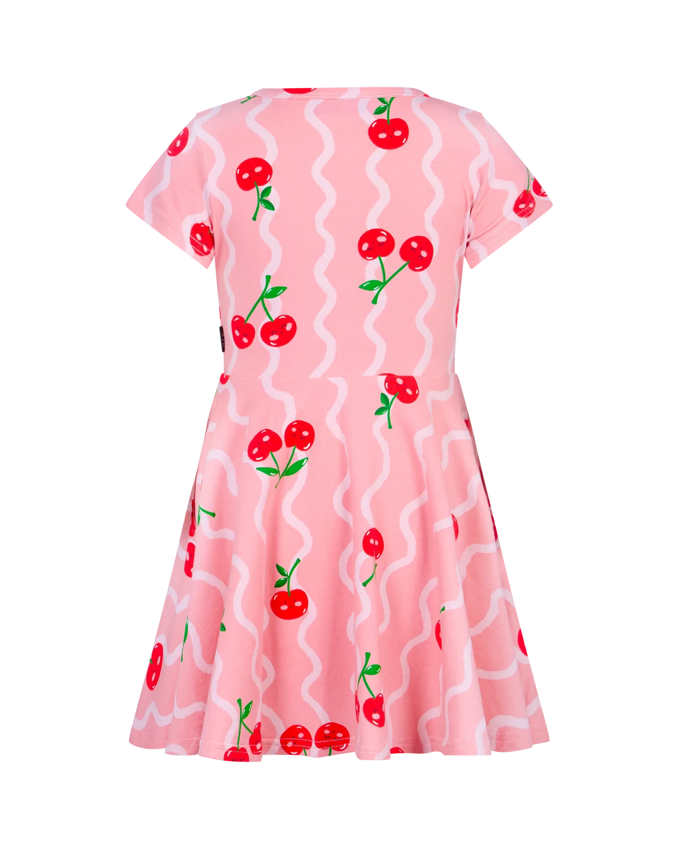 Rock Your Baby - Cherry Squiggle Short Sleeve Dress Short Sleeve Dress Rock Your Baby 