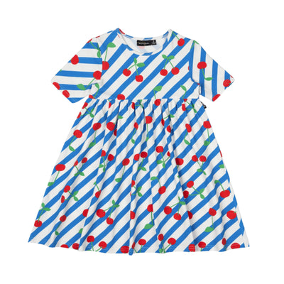 Rock Your Baby - Cherry Stripes Dress Short Sleeve Dress Rock Your Baby 