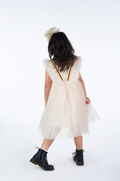 Rock Your Baby Cream Butterfly Tulle Dress Tutu Dress Rock Your Baby 