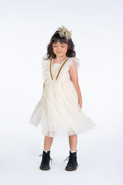 Rock Your Baby Cream Butterfly Tulle Dress Tutu Dress Rock Your Baby 