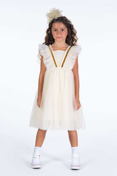 Rock Your Baby Cream Butterfly Tulle Dress Tutu Dress Rock Your Baby 