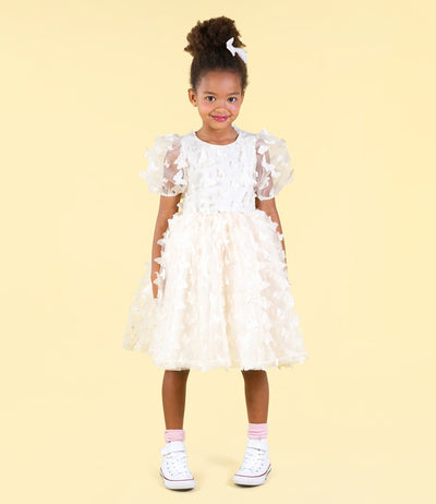 Rock Your Baby - Cream Butterfly Tulle Party Dress Tutu Dress Rock Your Baby 