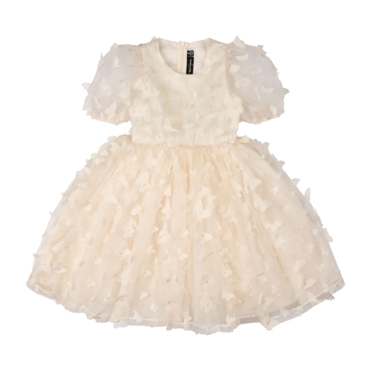 Rock Your Baby - Cream Butterfly Tulle Party Dress Tutu Dress Rock Your Baby 