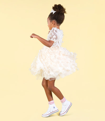 Rock Your Baby - Cream Butterfly Tulle Party Dress Tutu Dress Rock Your Baby 