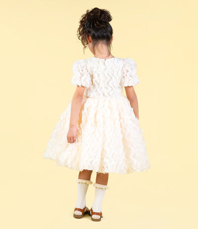 Rock Your Baby - Cream Ruffle Tulle Party Dress Tutu Dress Rock Your Baby 