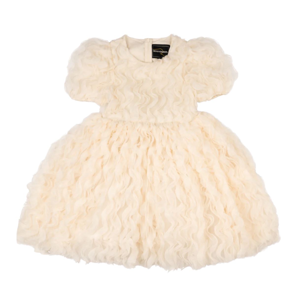 Rock Your Baby - Cream Ruffle Tulle Party Dress Tutu Dress Rock Your Baby 