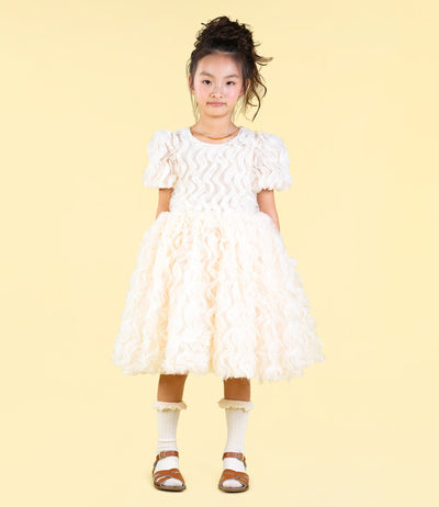 Rock Your Baby - Cream Ruffle Tulle Party Dress Tutu Dress Rock Your Baby 