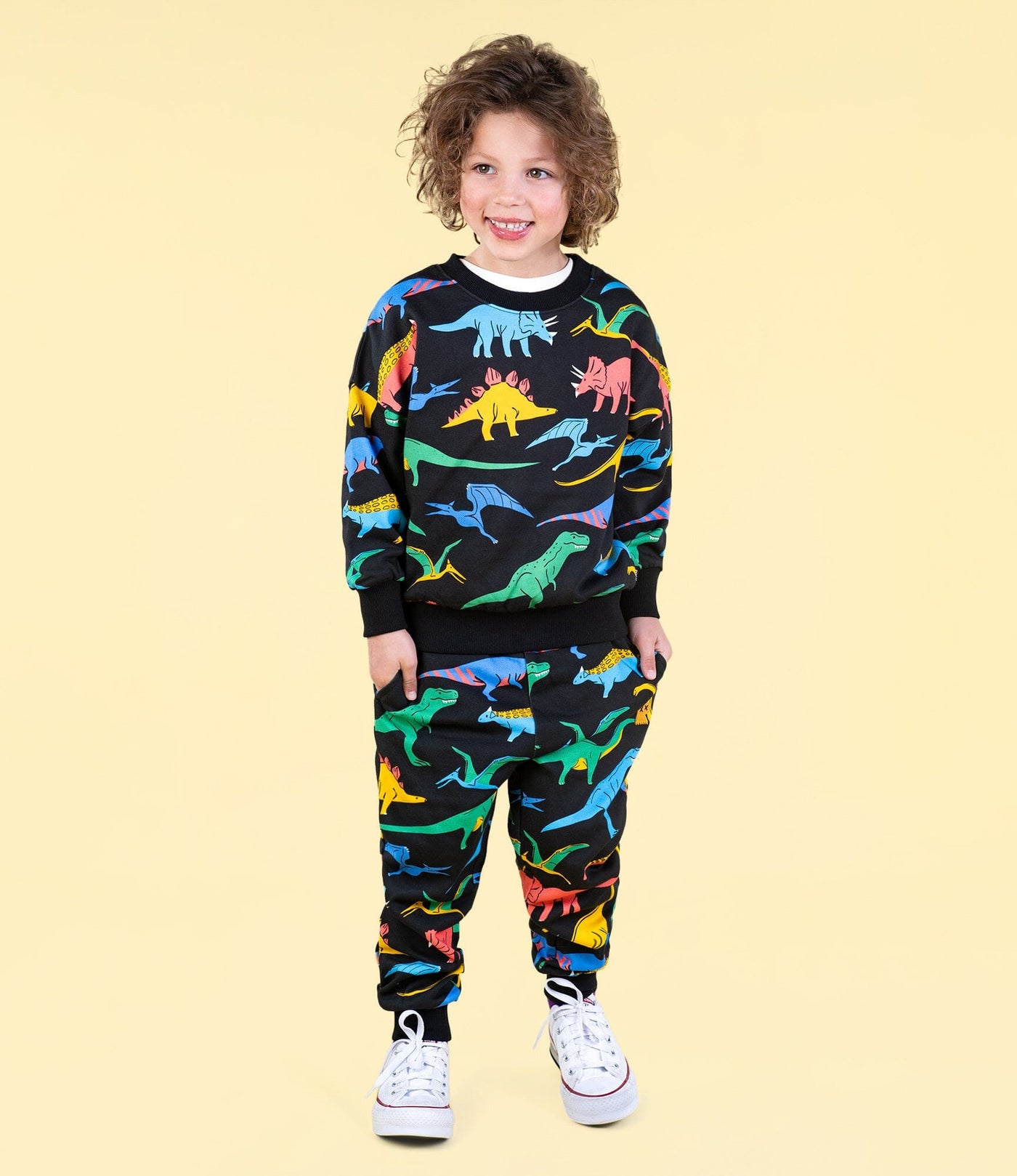 Rock Your Baby - Dino Bright Sweatshirt Jumper Rock Your Baby 