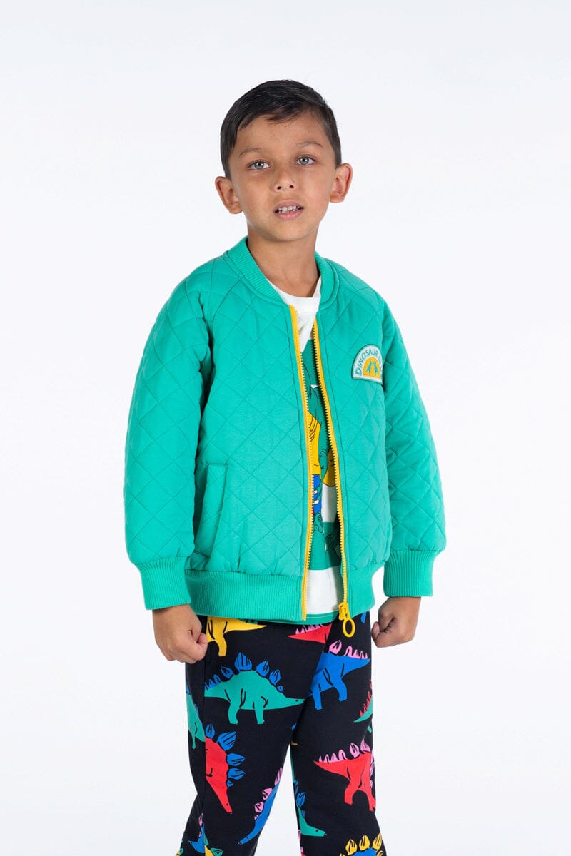 Rock Your Baby Dino Club Quilted Jacket Jacket Rock Your Baby 