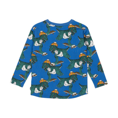 Rock Your Baby Dino Skate T-Shirt Long Sleeve T-Shirt Rock Your Baby 