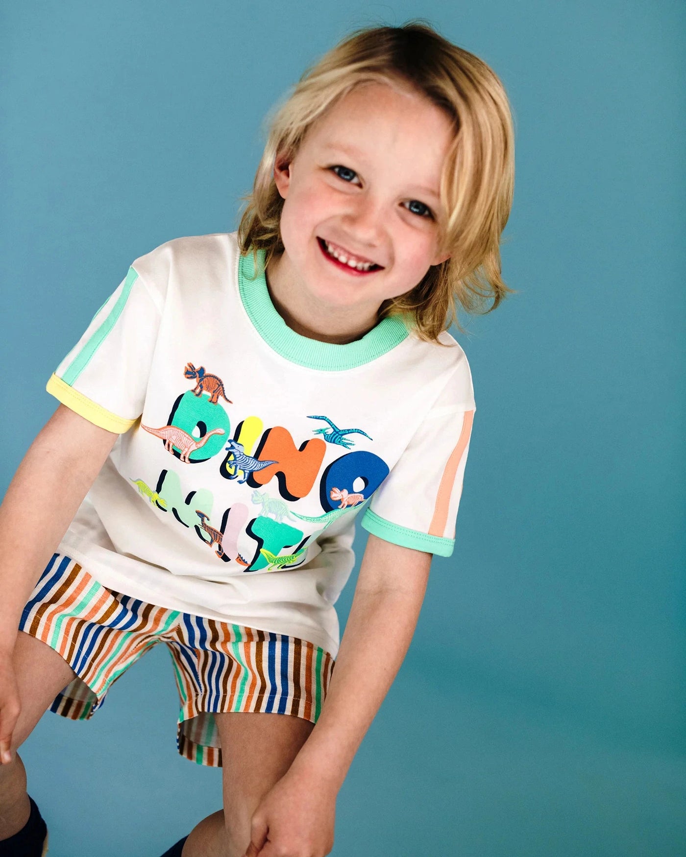 Rock Your Baby - Dinomite Retro Ringer T-Shirt Short Sleeve T-Shirt Rock Your Baby 