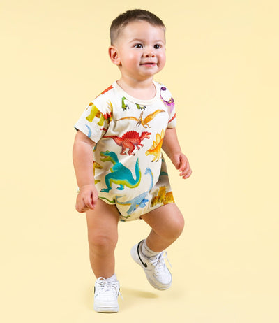 Rock Your Baby - Dinos Galore Oversized Baby Bodysuit Bodysuit Rock Your Baby 