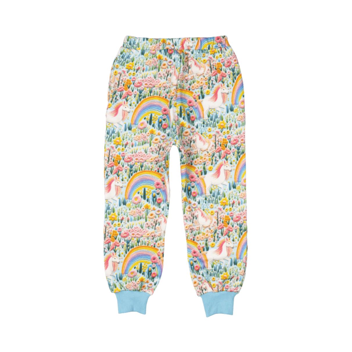 Rock Your Baby - Embroidered Unicorns Track Pants Trackpants Rock Your Baby 