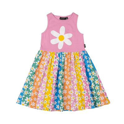 Rock Your Baby - Floral Stripes Singlet Dress Sleeveless Dress Rock Your Baby 