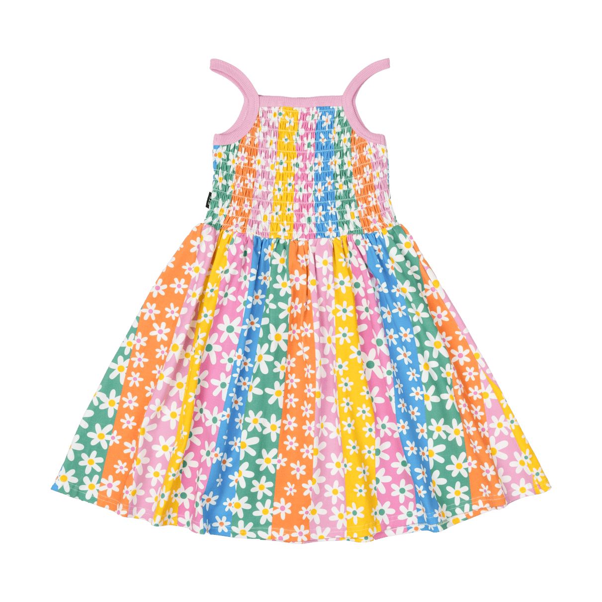 Rock Your Baby - Floral Stripes Sun Dress Sleeveless Dress Rock Your Baby 