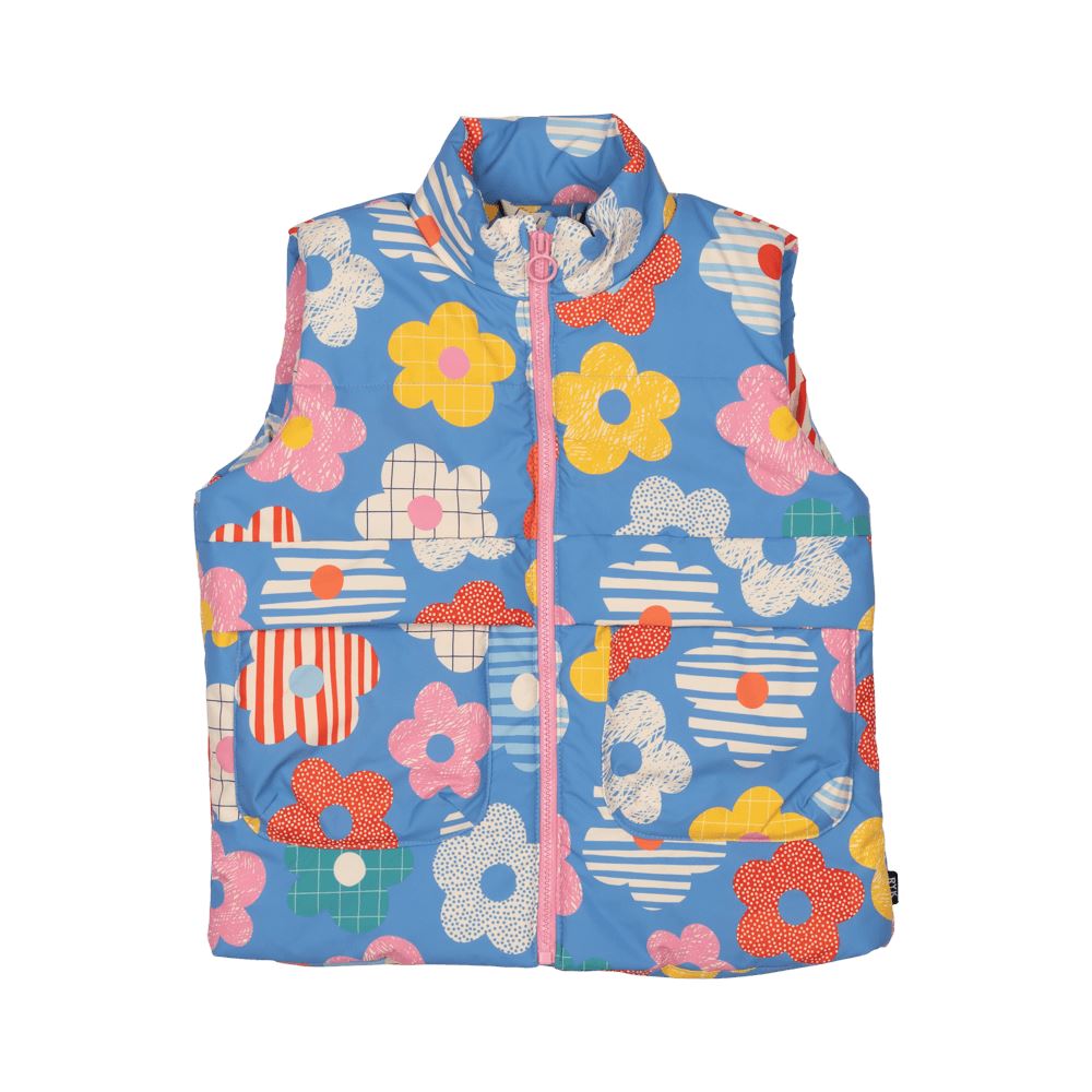 Rock Your Baby Happy Flowers Padded Vest With Lining Vest Rock Your Baby 