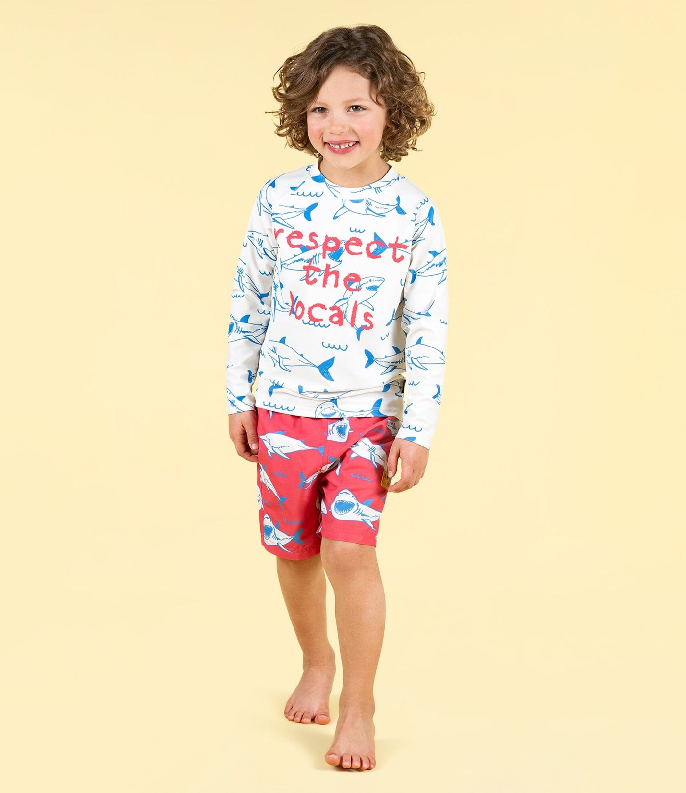 Rock Your Baby - Happy Sharks Boardshorts Boardshorts Rock Your Baby 