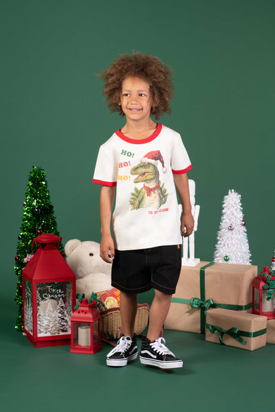 Rock Your Baby - Ho Ho Ho Ringer Tee Short Sleeve T-Shirt Rock Your Baby 