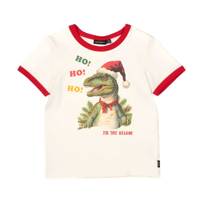 Rock Your Baby - Ho Ho Ho Ringer Tee Short Sleeve T-Shirt Rock Your Baby 