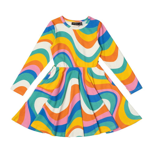 Rock Your Baby - Into The Groove LS Waisted Dress