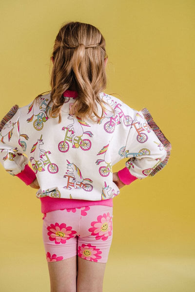 Rock Your Baby - Lolly Bike Short | Pink Daisy Bike Shorts Rock Your Baby 