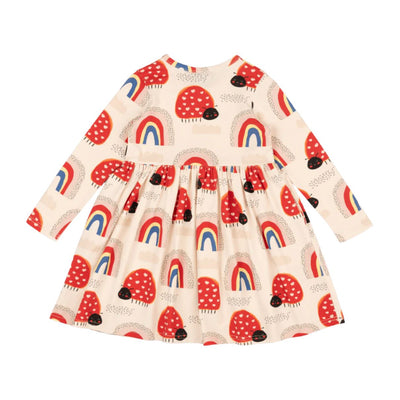 Rock Your Baby - Love Bug Rainbow Dress Long Sleeve Dress Rock Your Baby 