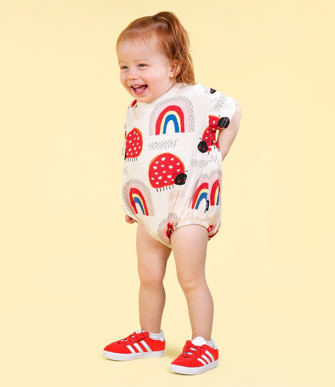 Rock Your Baby - Love Bug Rainbow Oversized Baby Bodysuit Bodysuit Rock Your Baby 