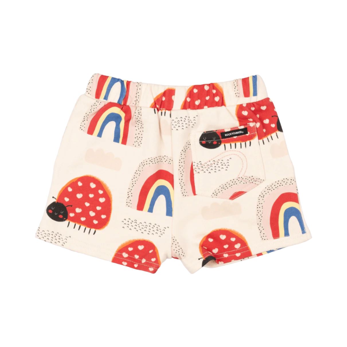 Rock Your Baby - Love Bug Rainbow Shorts Shorts Rock Your Baby 