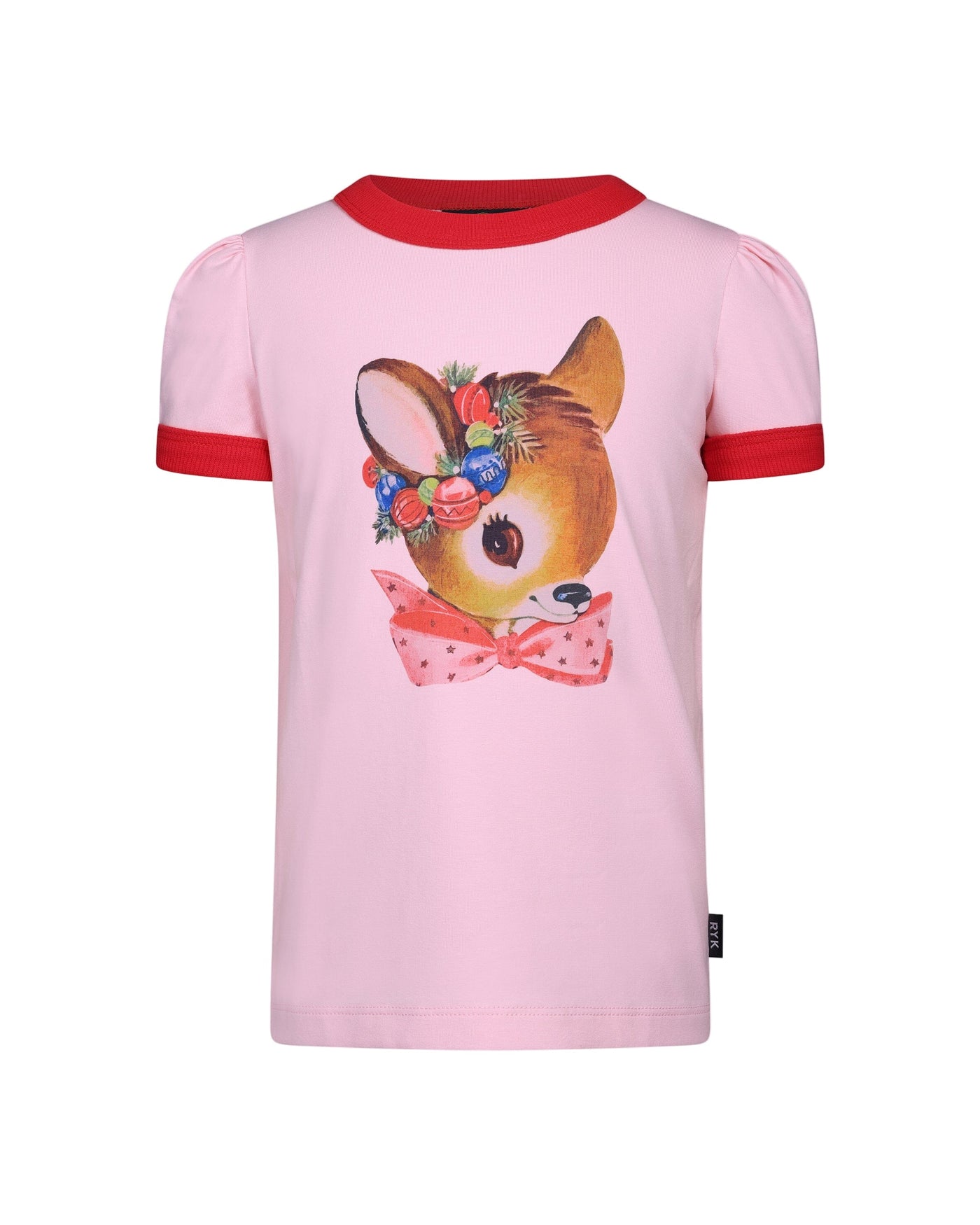 Rock Your Baby - Oh Deer Short Sleeve Billie Ringer T-Shirt - PREORDER Short Sleeve T-Shirt Rock Your Baby 