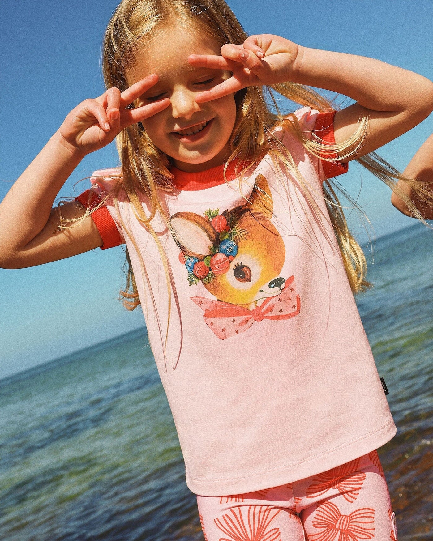 Rock Your Baby - Oh Deer Short Sleeve Billie Ringer T-Shirt - PREORDER Short Sleeve T-Shirt Rock Your Baby 